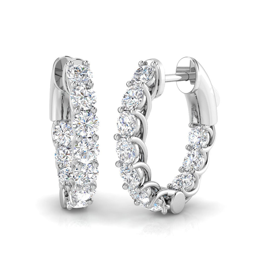Hoops Diamond Ring 3.06ct – SE6568 – 18k White Gold