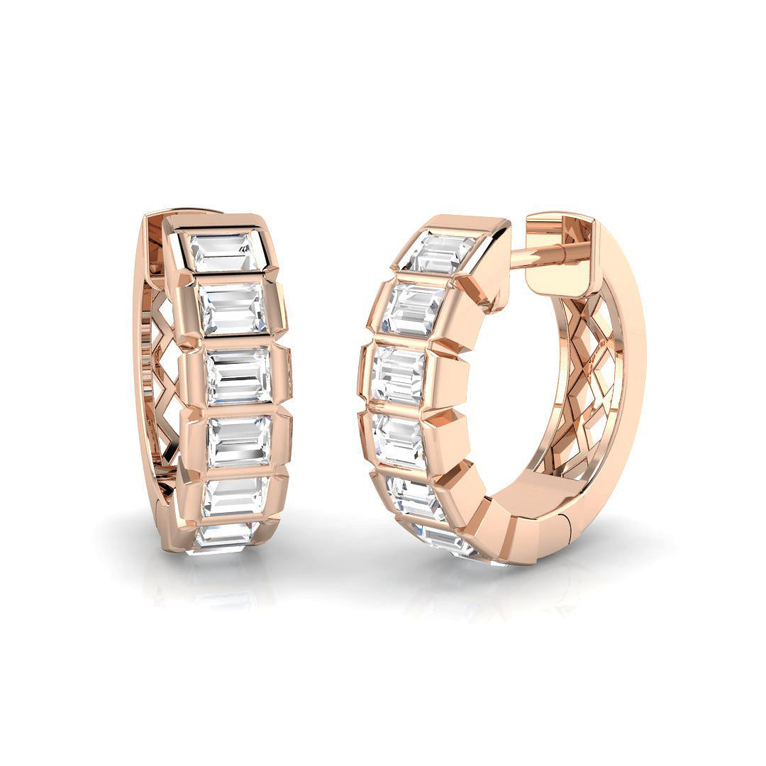 Hoops Diamond Ring 0.74ct – SE6659 – 18k Rose Gold