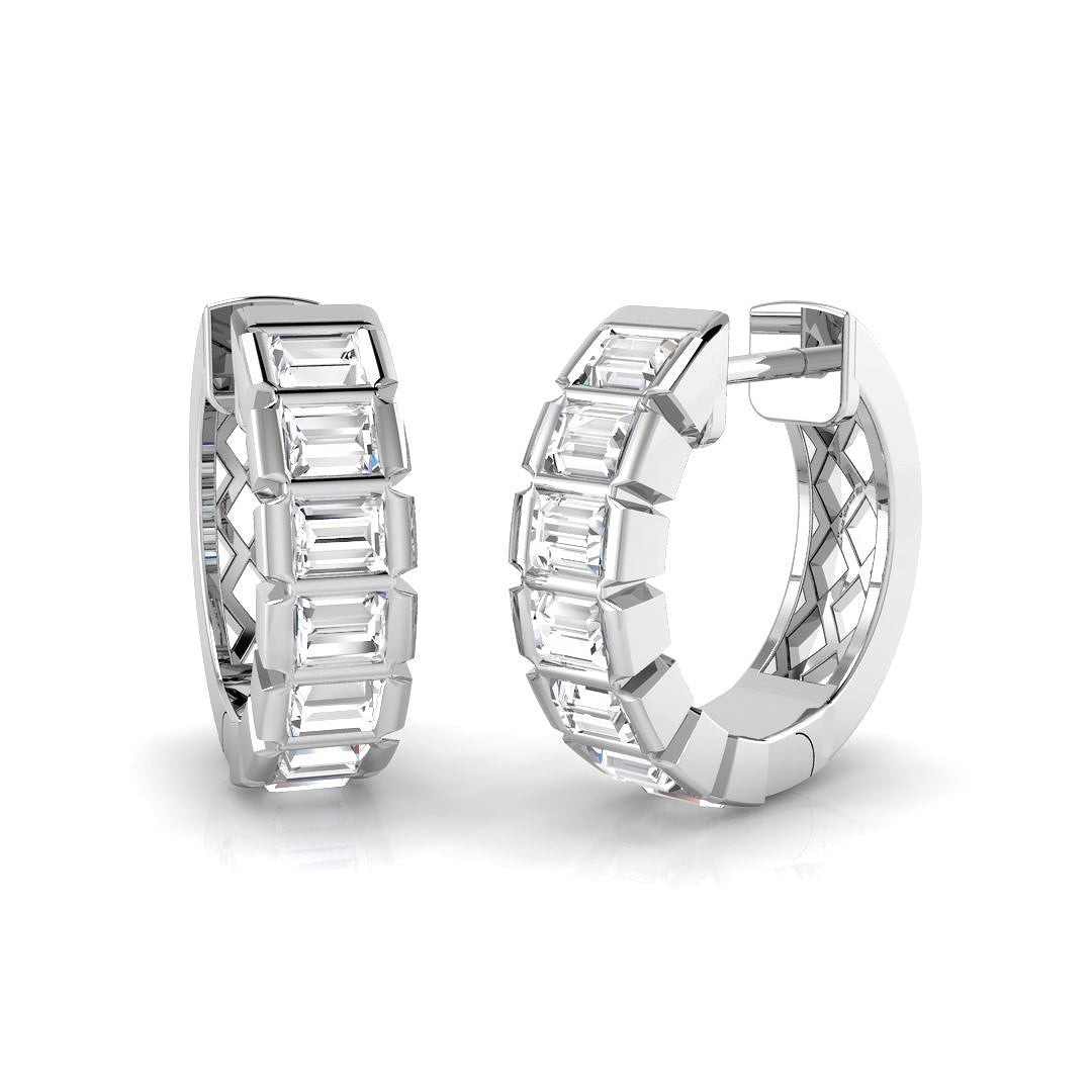 Hoops Diamond Ring 0.74ct – SE6659 – 18k White Gold