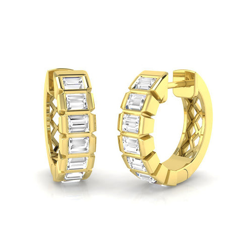 Hoops Diamond Ring 0.74ct – SE6659 – 18k Yellow Gold