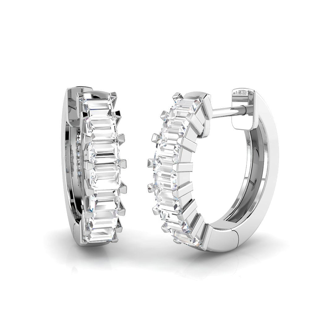 Hoops Diamond Ring 0.82ct – SE6719 – 18k White Gold