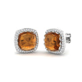 Citrine Diamond Ring 4.82ct – SE6737~CIT – 18k White Gold