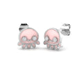 Kids Earrings Diamond Ring 0.17ct – SE6770~ENM – 18k White Gold