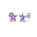 Kids Earrings Diamond Ring 0.06ct – SE6774~ENM – 18k White Gold