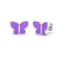 Kids Earrings Diamond Ring 0.17ct – SE6775~ENM – 18k White Gold