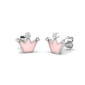 Kids Earrings Diamond Ring 0.11ct – SE6777~ENM – 18k White Gold