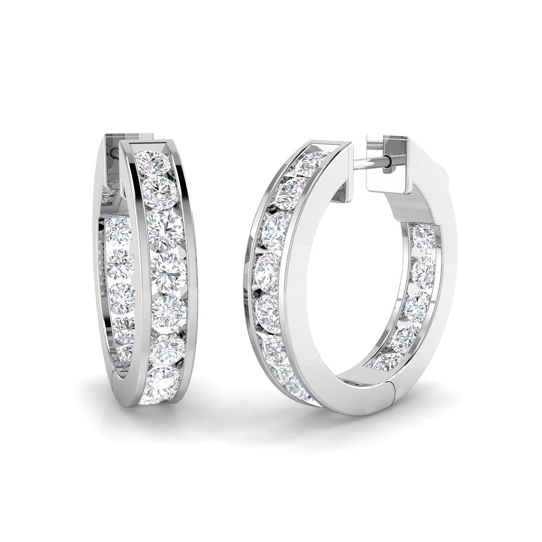 Hoops Diamond Ring 2.03ct – SE6910 – 18k White Gold