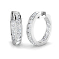 Hoops Diamond Ring 2.98ct – SE6911 – 18k White Gold