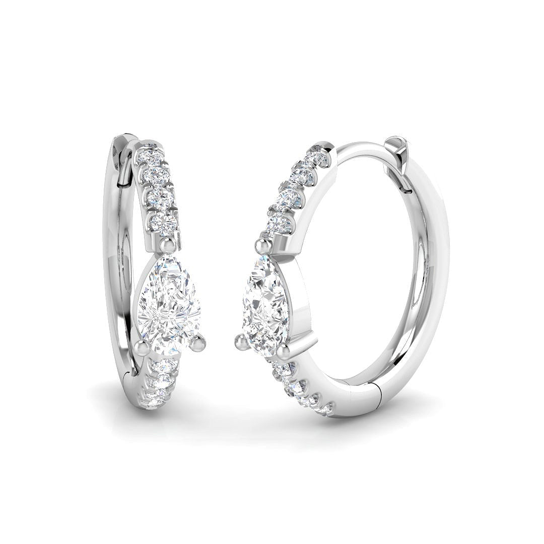 Hoops Diamond Ring 0.47ct – SE6943 – 18k White Gold