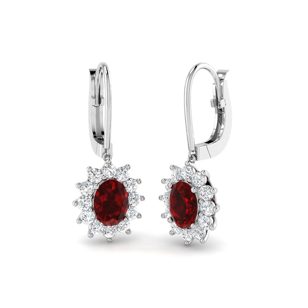 Ruby Diamond Ring 3.78ct – SE6951~RY – 18k White Gold