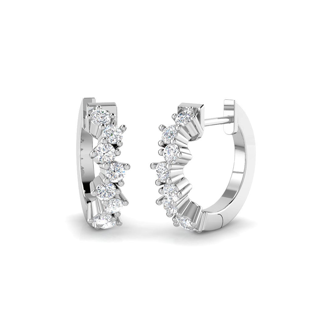 Hoops Diamond Ring 0.51ct – SE6962 – 18k White Gold