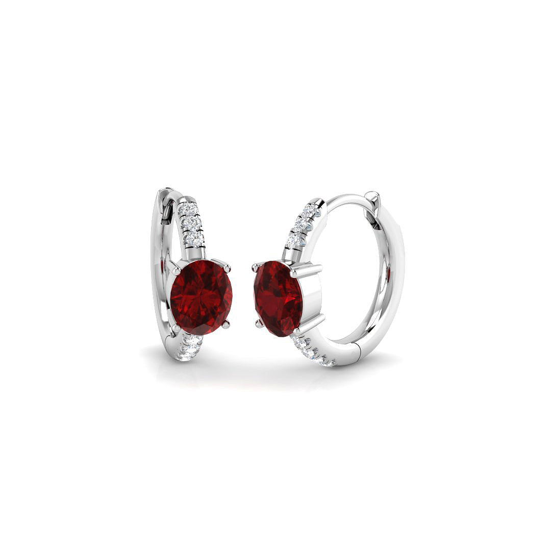 Ruby Diamond Ring 1.3ct – SE7000~RY – 18k White Gold