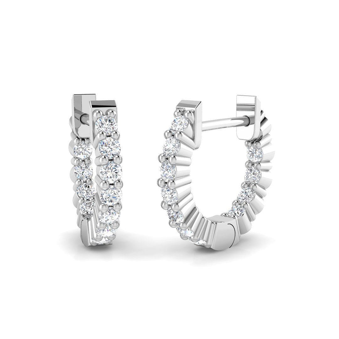 Hoops Diamond Ring 0.27ct – SE7057 – 18k White Gold