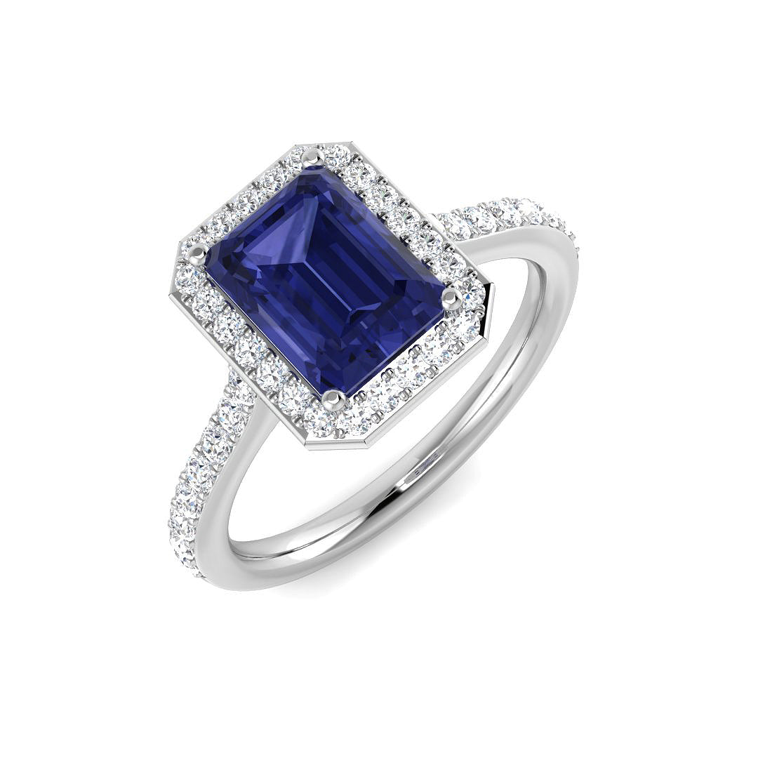 Tanzanite Diamond Ring 1.84ct – SL7454~TZ – 18k White Gold