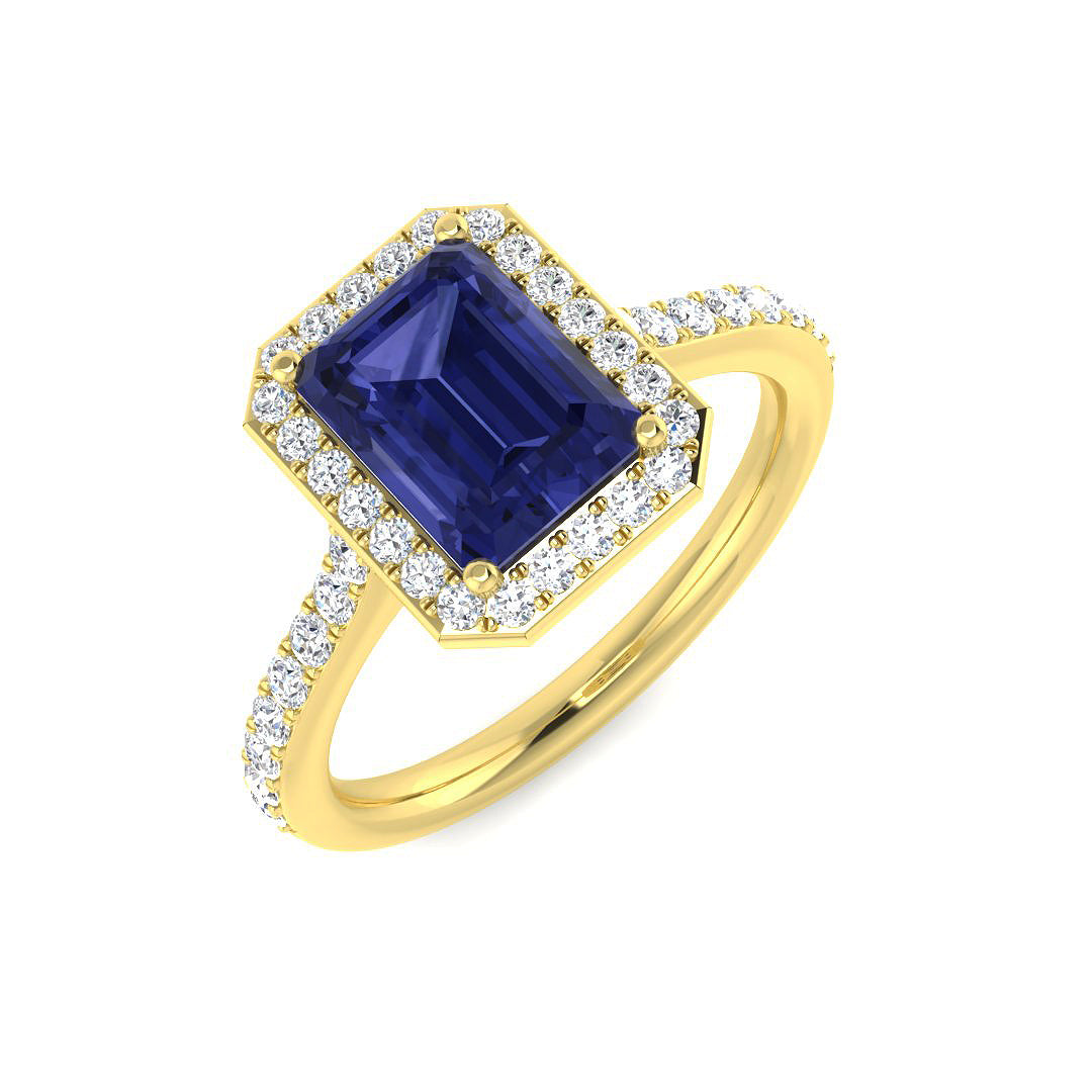 Tanzanite Diamond Ring 1.84ct – SL7454~TZ – 18k Yellow Gold