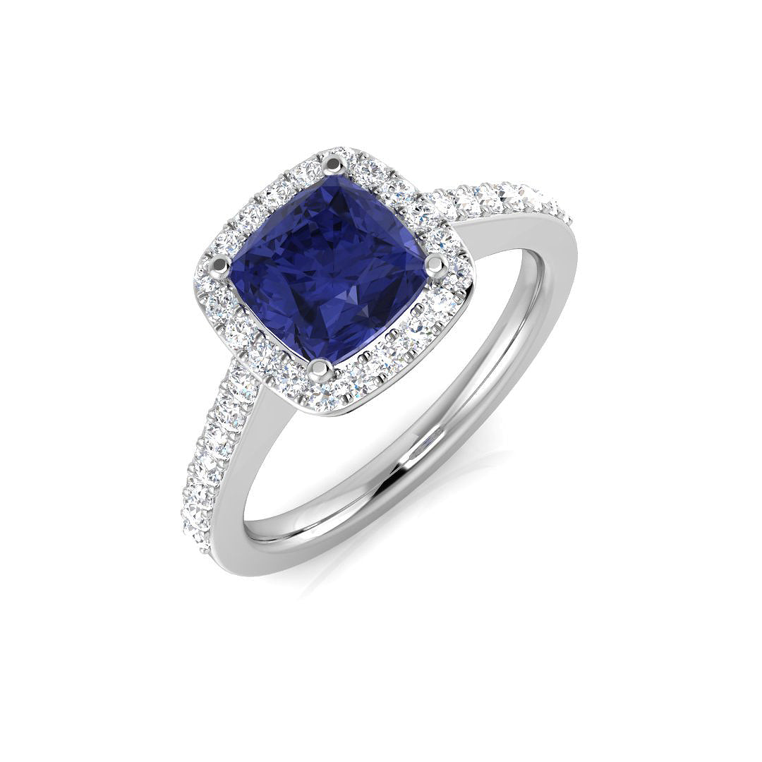 Tanzanite Diamond Ring 1.75ct – SL7489~TZ – 18k White Gold