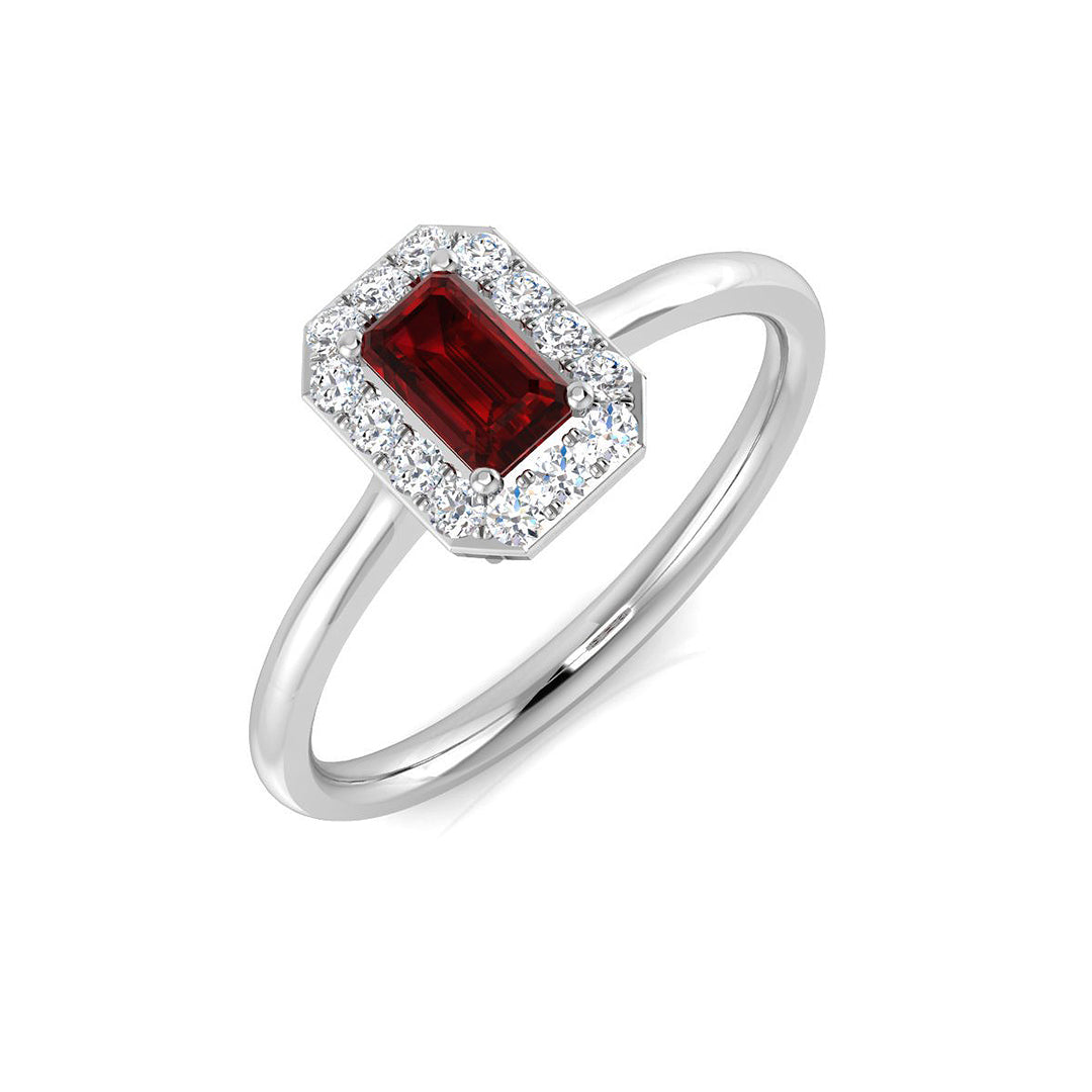 Engagement Diamond Ring 0.54ct – SL8395~RY – 18k White Gold