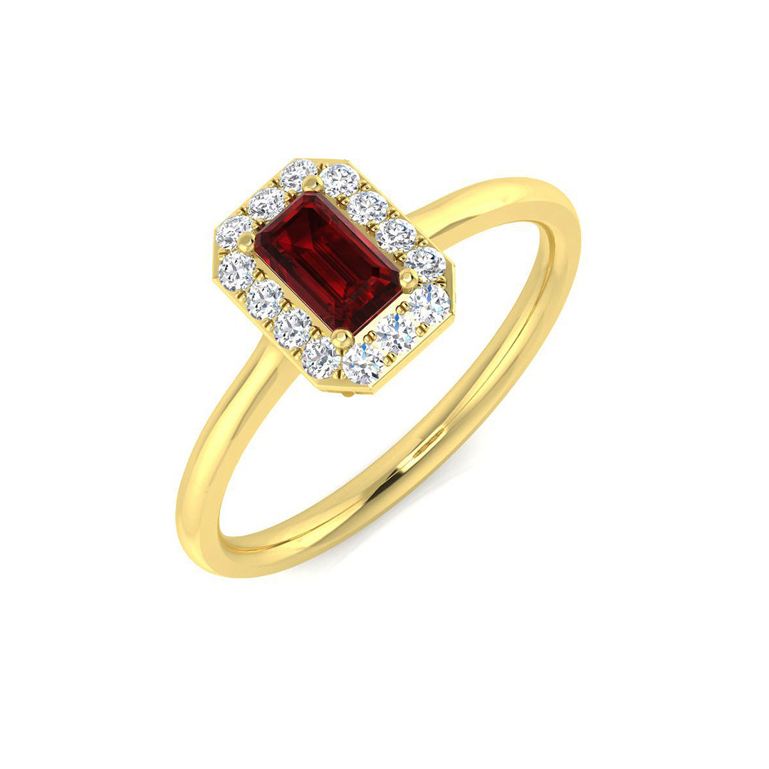 Engagement Diamond Ring 0.54ct – SL8395~RY – 18k Yellow Gold