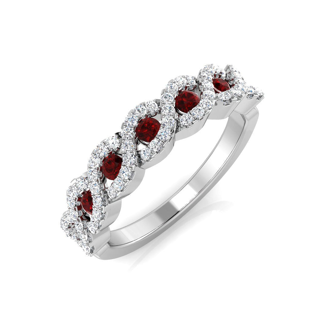 Fancy Diamond Ring 0.45ct–0.6ct – BJR0316 – 18k White Gold