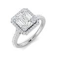 Baguette & Brilliant Diamond Ring 0.92ct–0.98ct – SL7377 – 18k White Gold