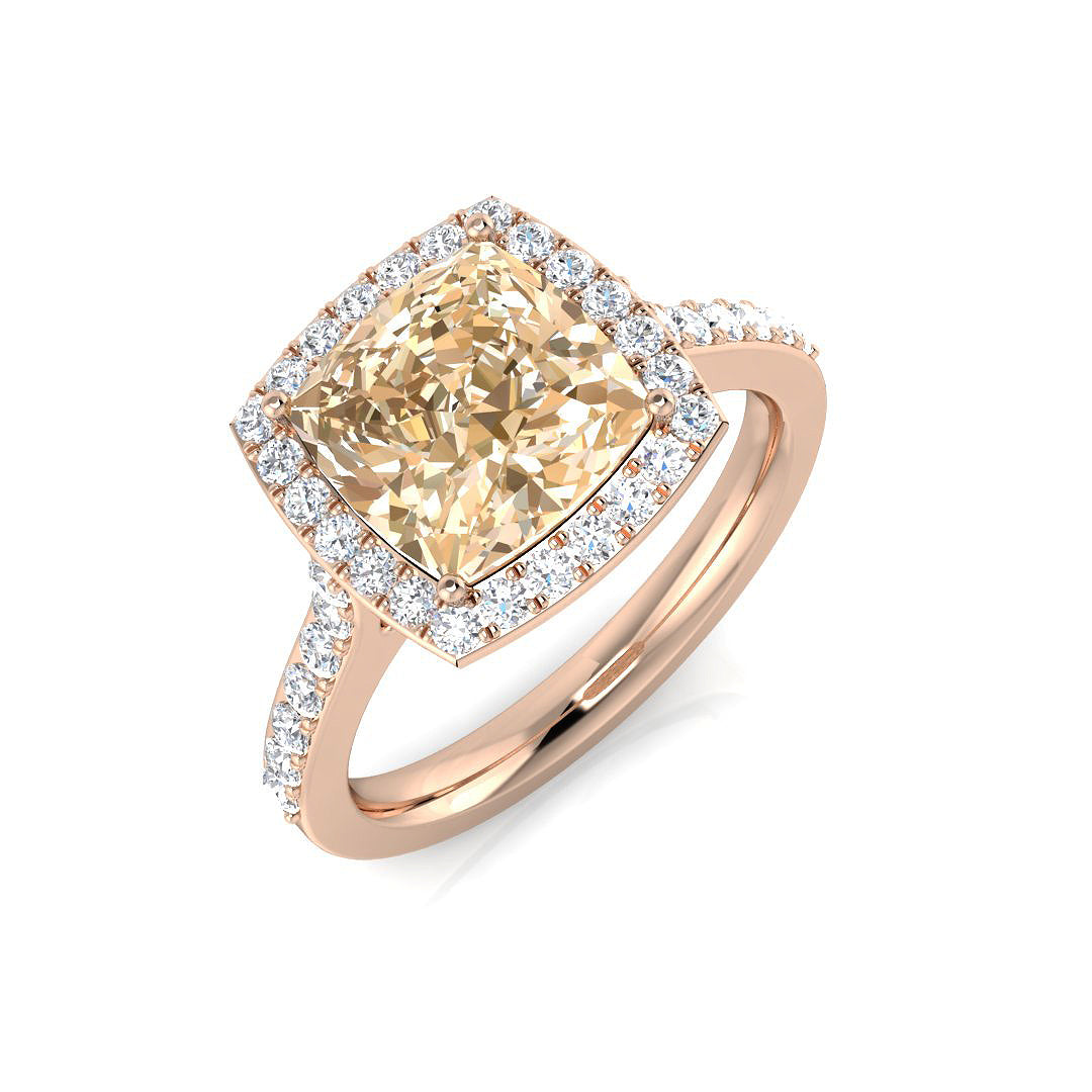 Morganite Diamond Ring 2.59ct – SL7695~MG – 18k Rose Gold