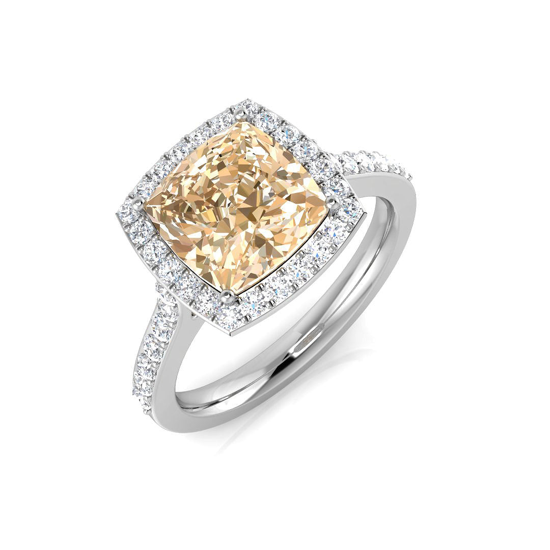 Morganite Diamond Ring 2.59ct – SL7695~MG – 18k White Gold
