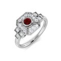 Ruby Diamond Ring 0.46ct – SL8345~RY – 18k White Gold