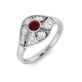 Ruby Diamond Ring 0.48ct – SL8346~RY – 18k White Gold