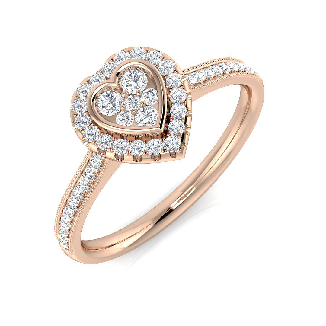 Cluster Diamond Ring 0.2ct – SL8361 – 18k Rose Gold