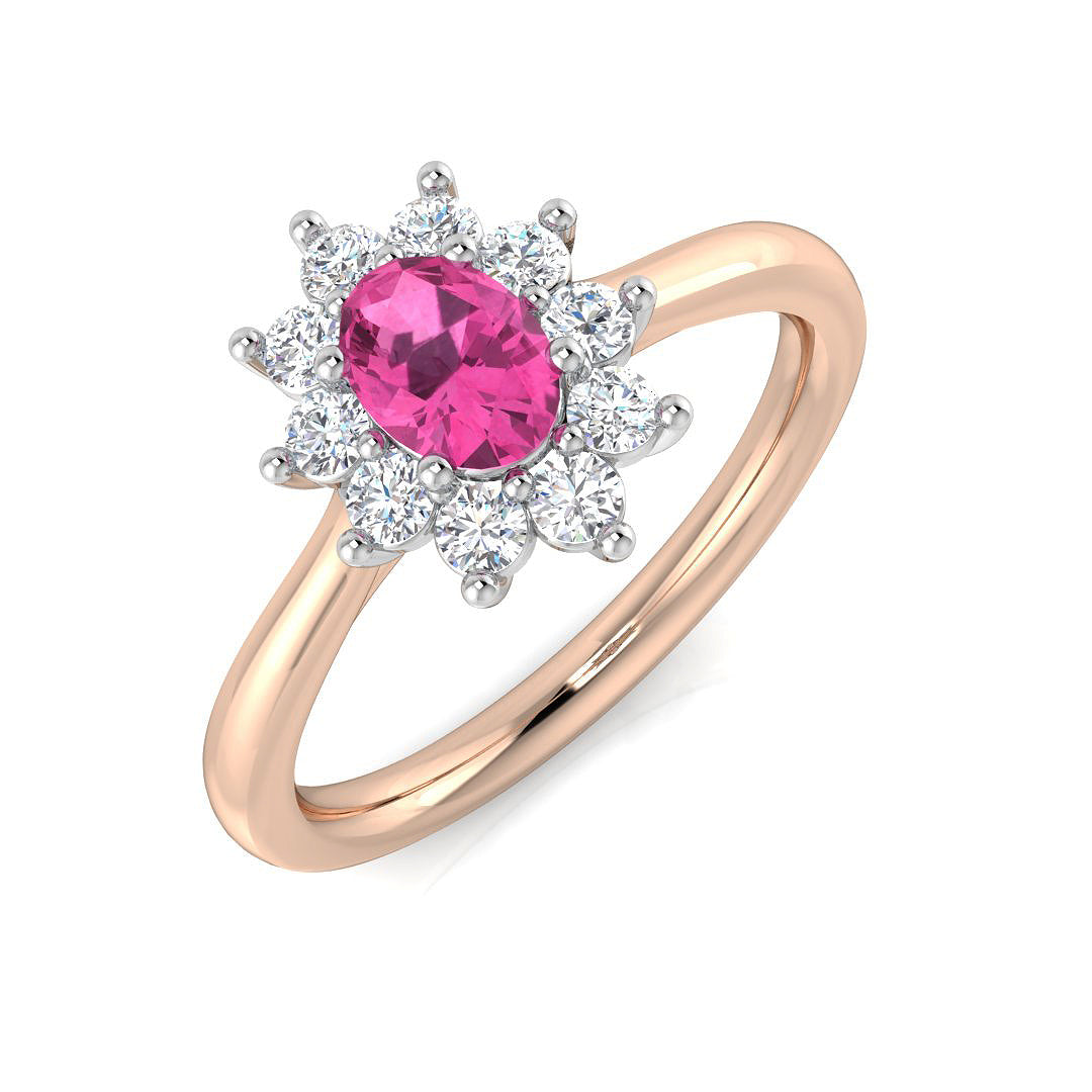 Cluster Diamond Ring 0.77ct – SL8364~PS – 18k Rose Gold