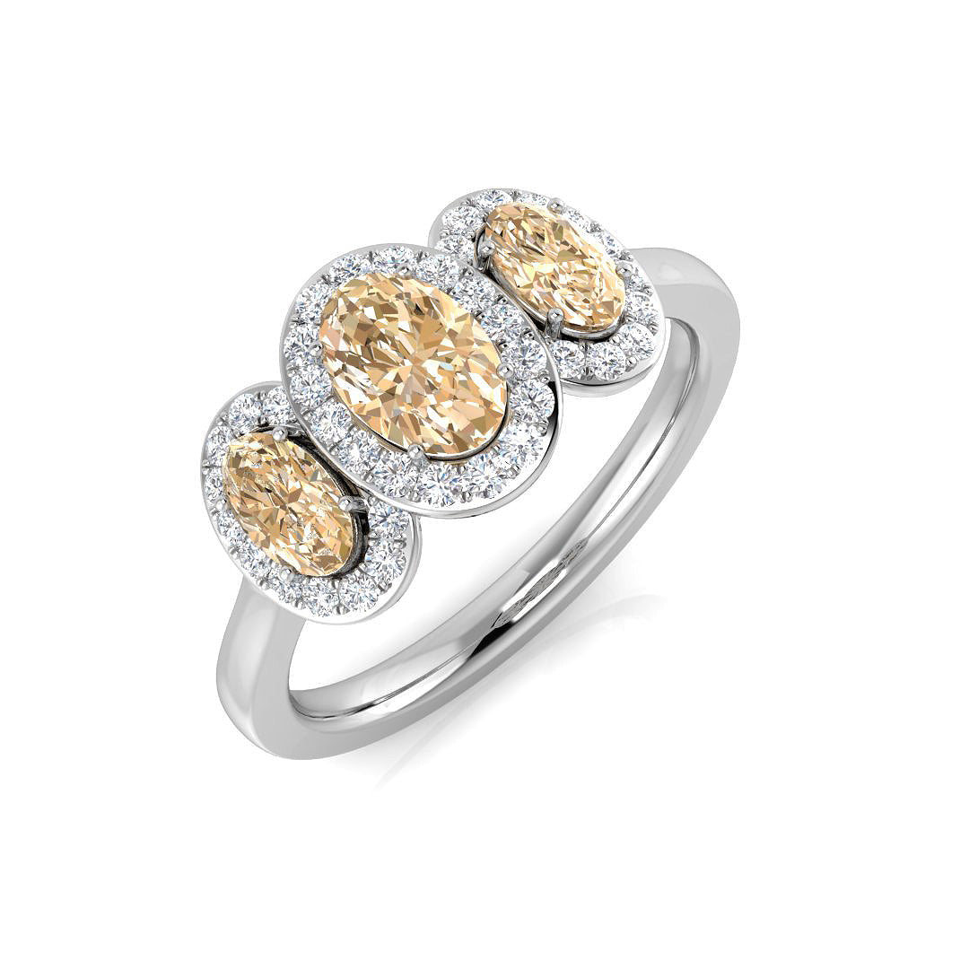 Three Stone Diamond Ring 1.17ct – SL8548~MG – 18k White Gold