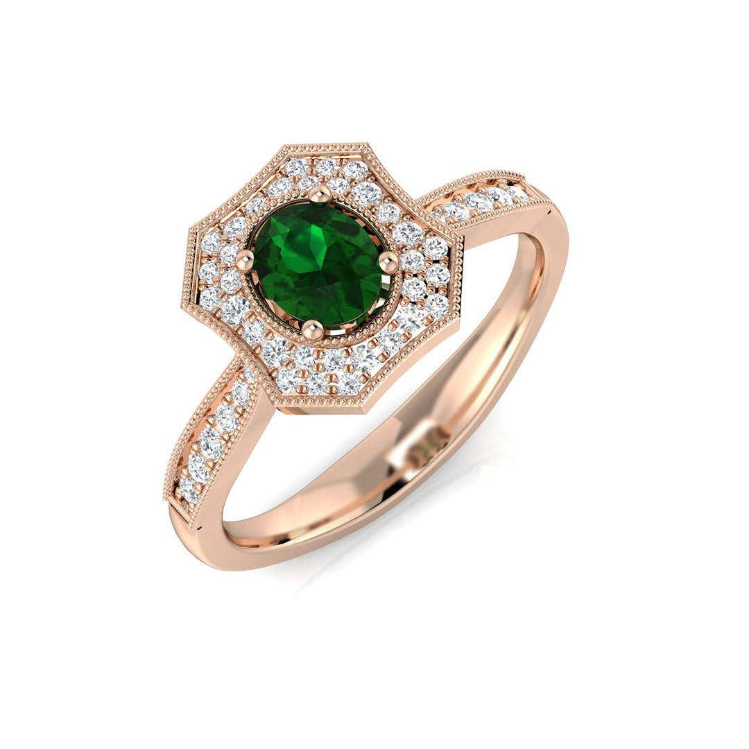Engagement Diamond Ring 0.55ct – SL8703~EM – 18k Rose Gold