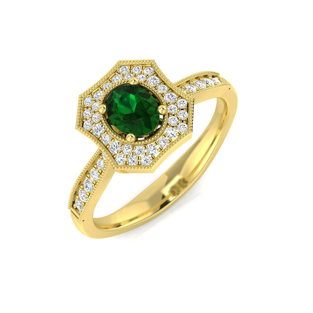 Engagement Diamond Ring 0.55ct – SL8703~EM – 18k Yellow Gold