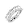 Baguette & Brilliant Diamond Ring 0.8ct–0.84ct – SL8784 – 18k White Gold