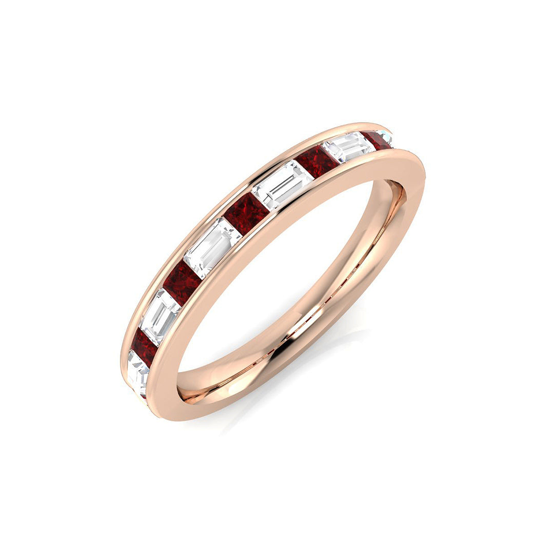 Ruby Diamond Ring 0.8ct – SL8792~RY – 18k Rose Gold