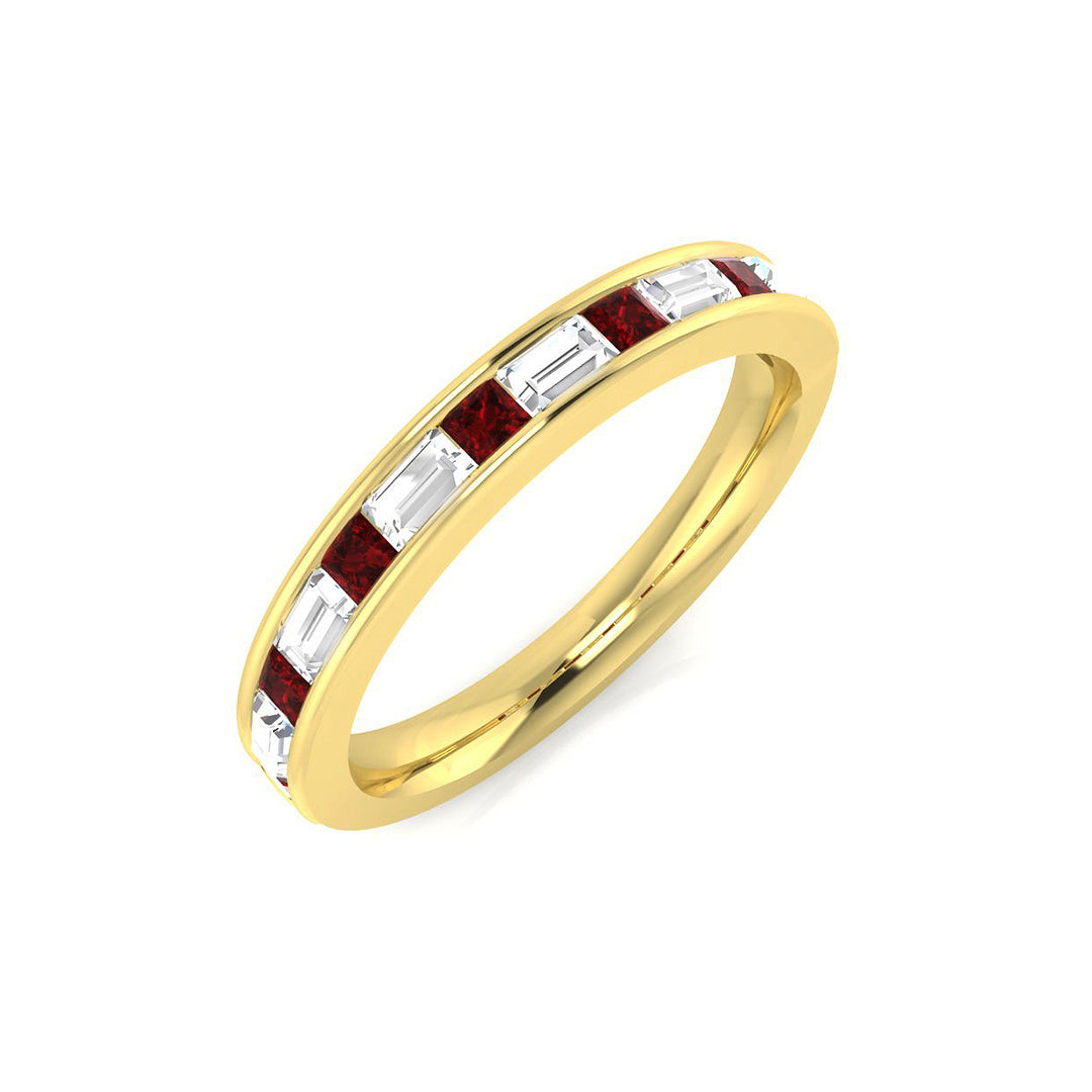 Ruby Diamond Ring 0.8ct – SL8792~RY – 18k Yellow Gold