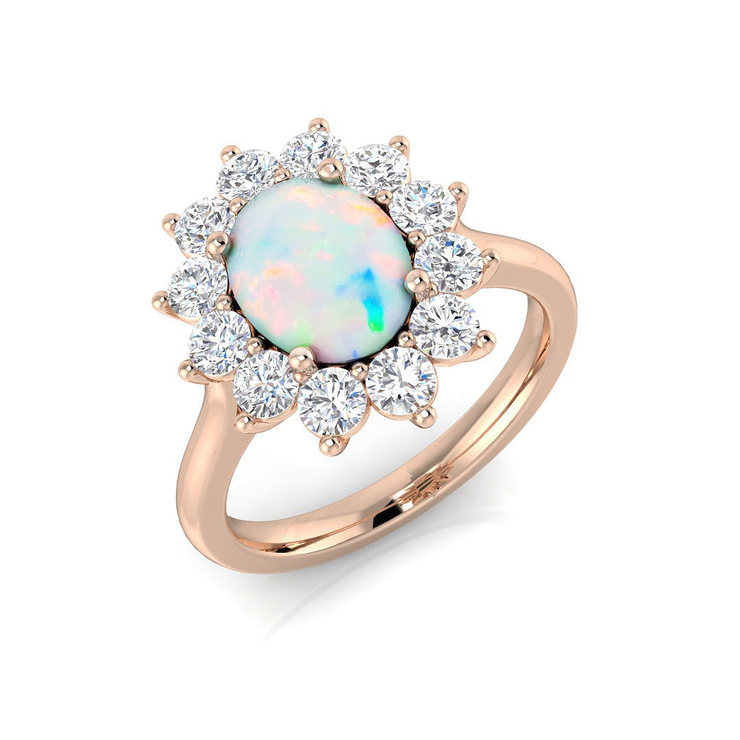 Opal Diamond Ring 2.29ct – SL8805~OP – 18k Rose Gold