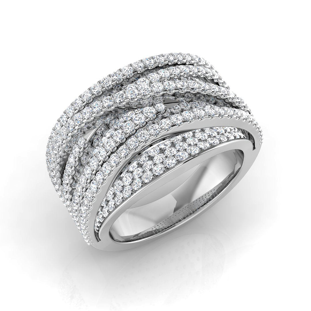 Fancy Diamond Ring 2.91ct – SL8818 – 18k White Gold
