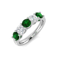 Five Stone Diamond Ring 1.73ct – SL8941~EM – 18k White Gold