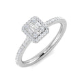 Baguette & Brilliant Diamond Ring 0.25ct – SL9007 – 18k White Gold