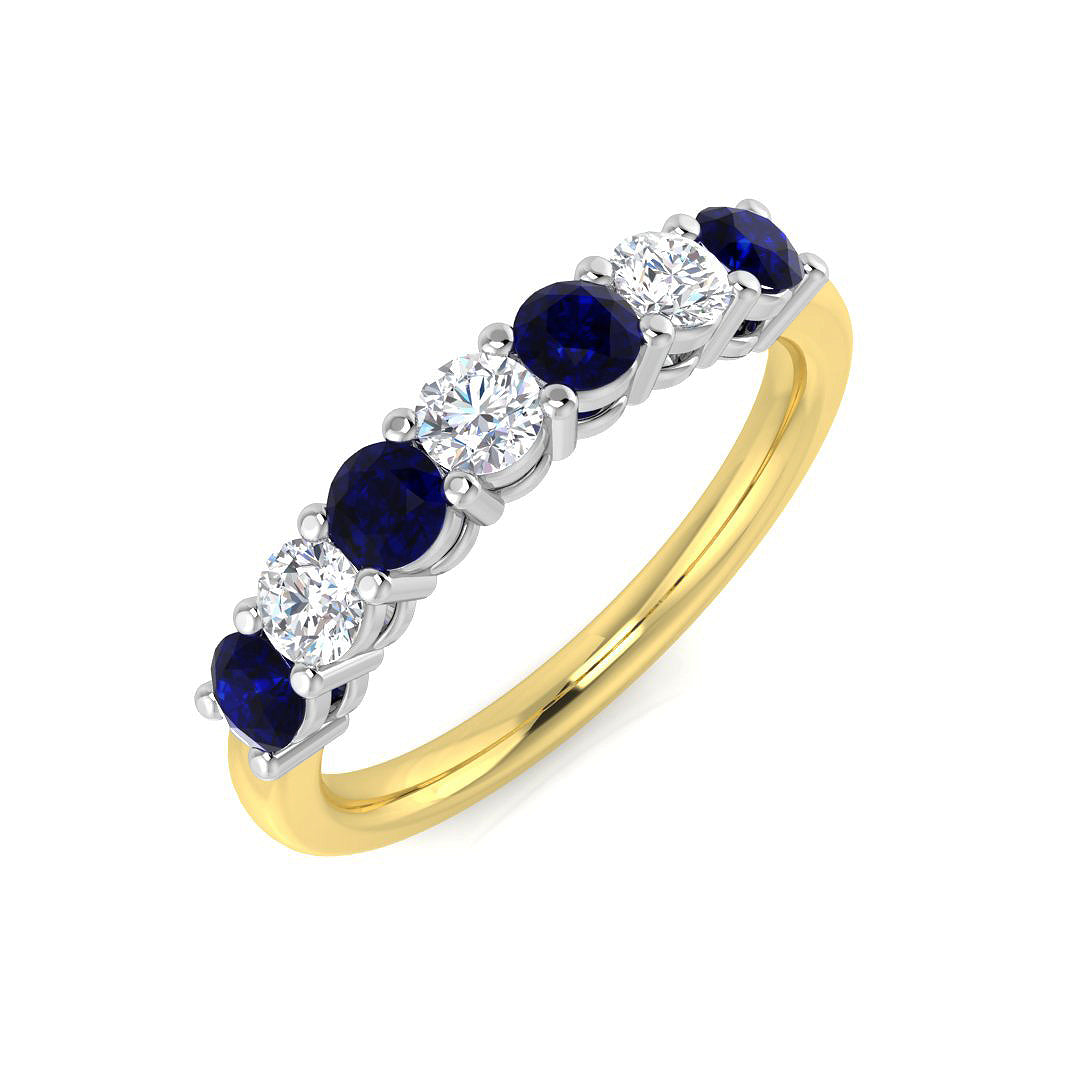 Multi Stone Diamond Ring 0.55ct–0.8ct – SL9059~BS – 18k Yellow Gold