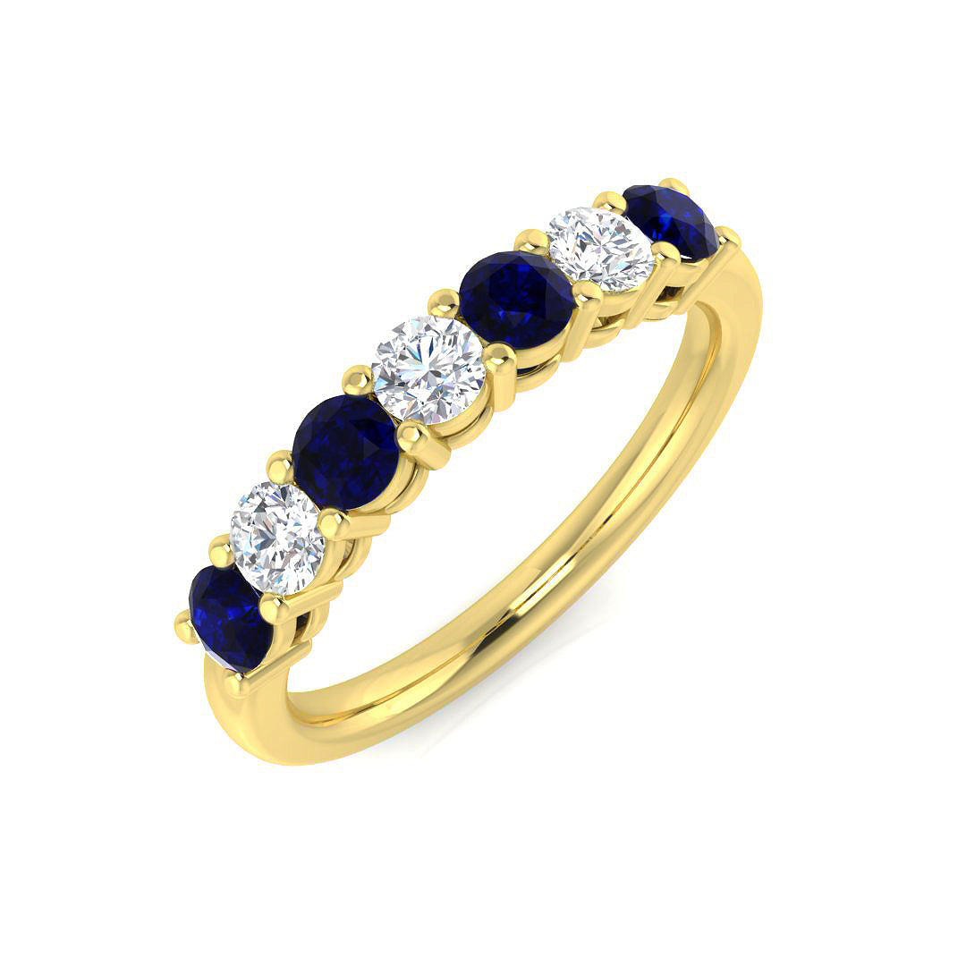 Multi Stone Diamond Ring 0.55ct–0.8ct – SL9059~BS – 18k Yellow Gold