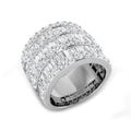 Baguette & Brilliant Diamond Ring 3.9ct – SL9106 – 18k White Gold