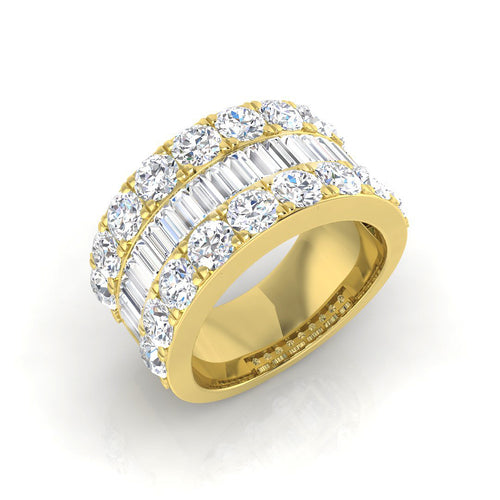 Baguette & Brilliant Diamond Ring 4.0ct–4.15ct – SL9124 – 18k Yellow Gold