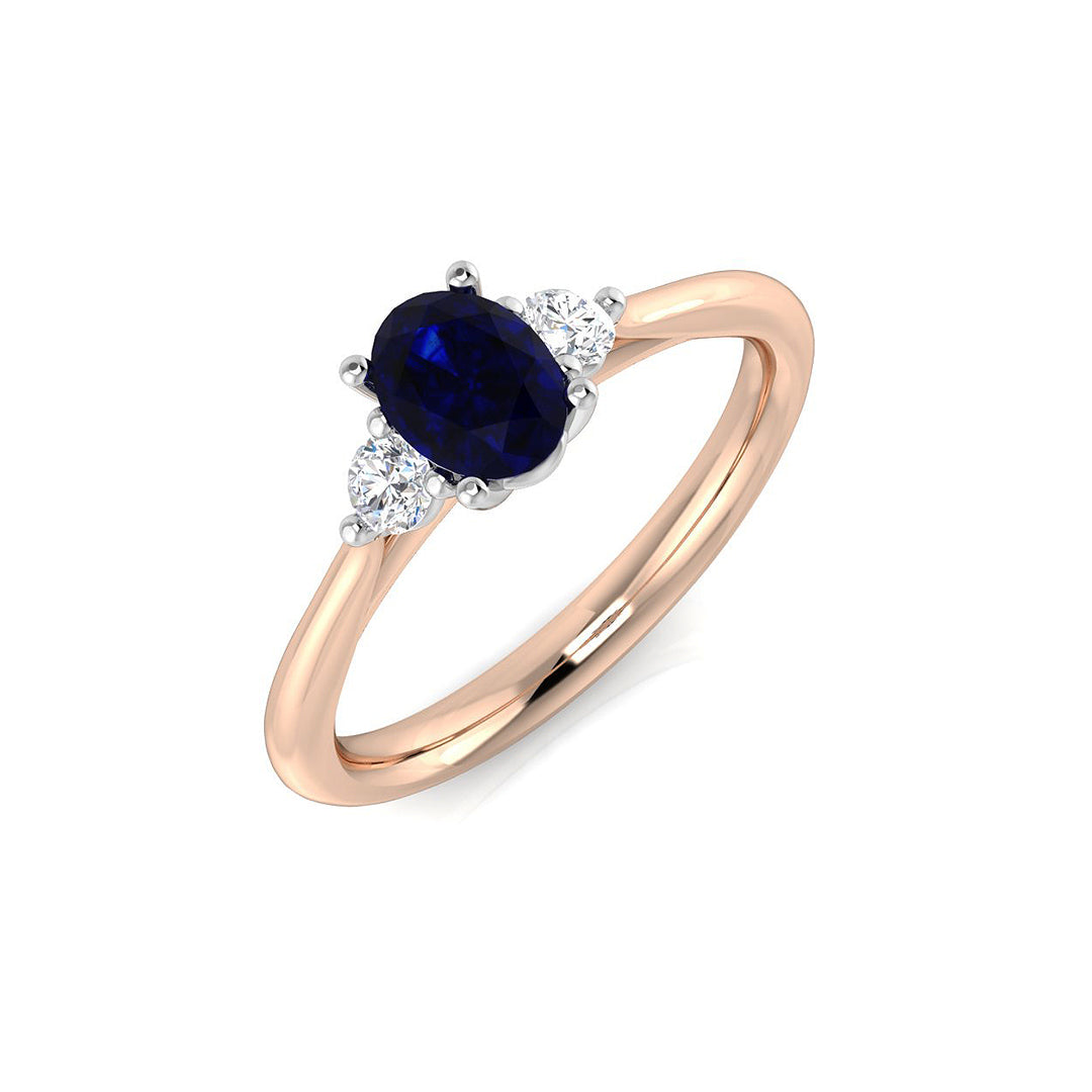 Three Stone Diamond Ring 0.73ct – SL9169~BS – 18k Rose Gold