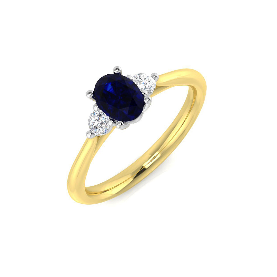 Three Stone Diamond Ring 0.73ct – SL9169~BS – 18k Yellow Gold