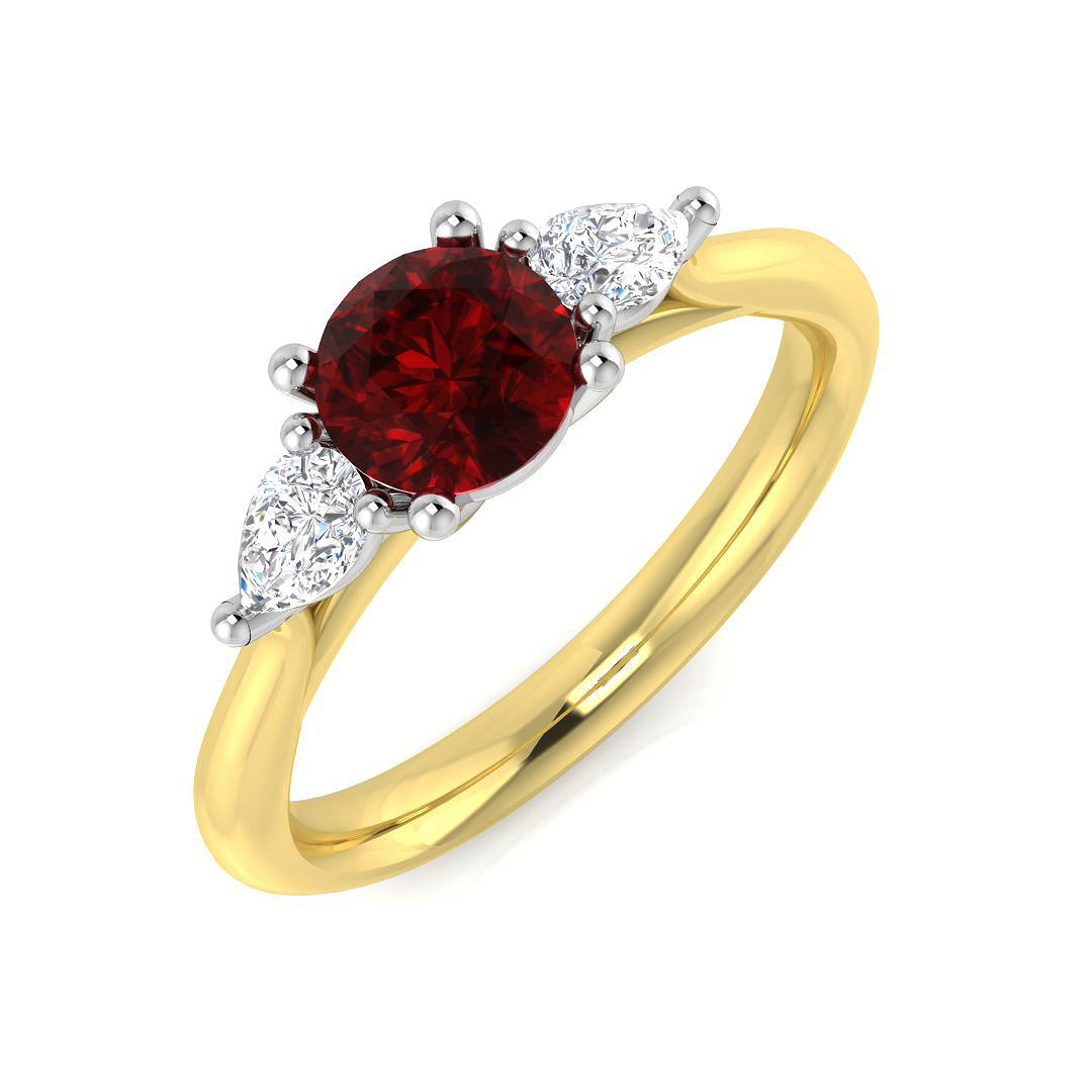 Ruby Diamond Ring 1.15ct – SL9180~RY – 18k Yellow Gold
