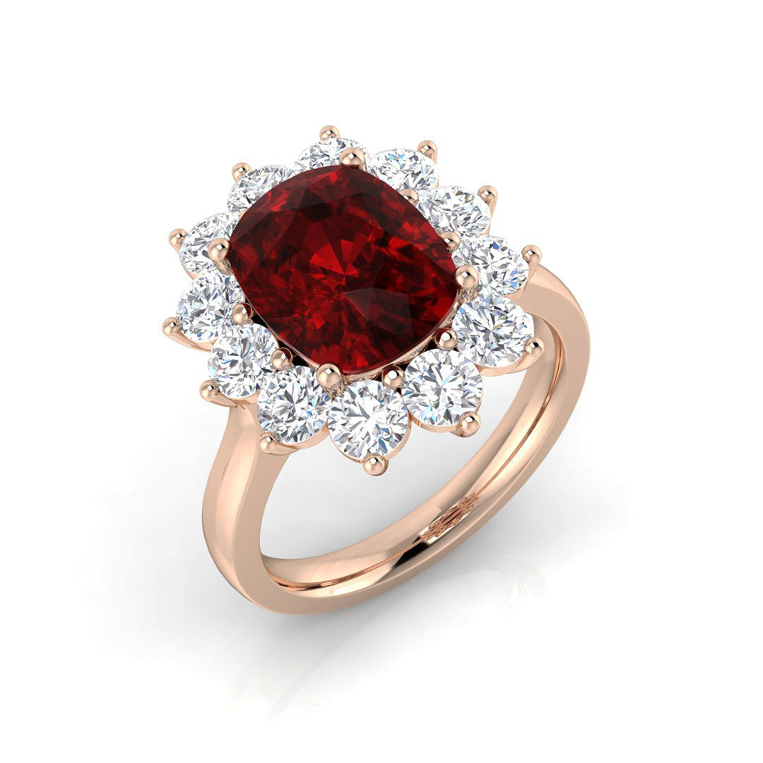 Cluster Diamond Ring 3.85ct–7.12ct – SL9378~RY – 18k Rose Gold