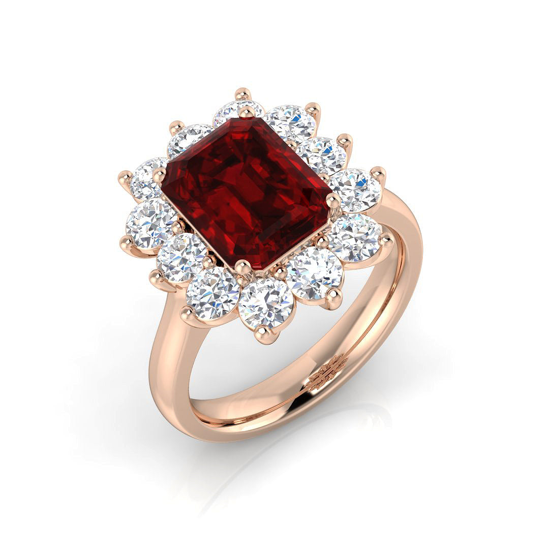 Cluster Diamond Ring 3.25ct–9.02ct – SL9774~RY – 18k Rose Gold