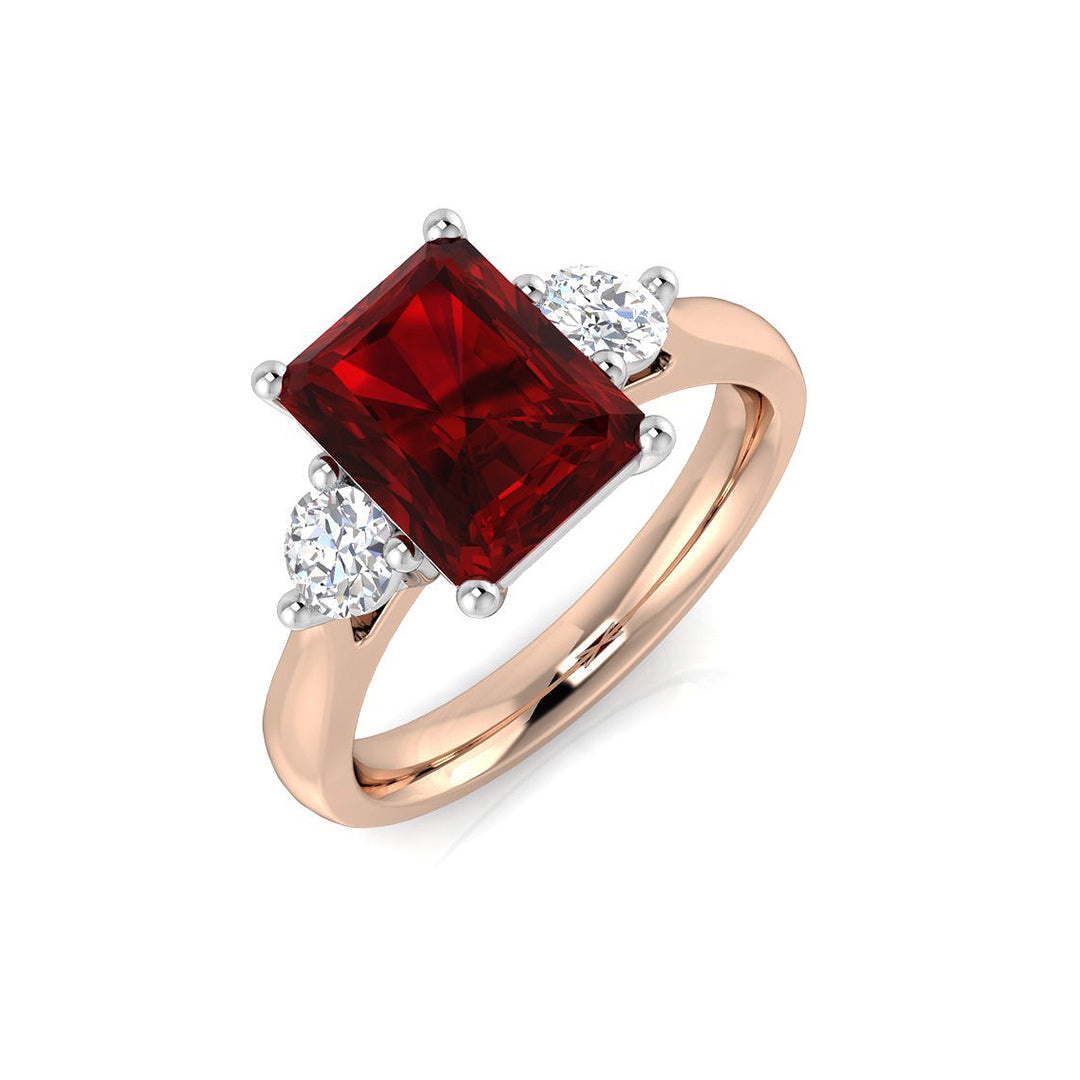 Ruby Diamond Ring 2.63ct – SL9778~RY – 18k Rose Gold